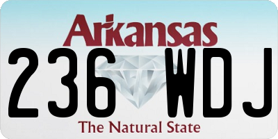 AR license plate 236WDJ