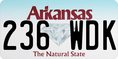 AR license plate 236WDK