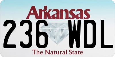AR license plate 236WDL