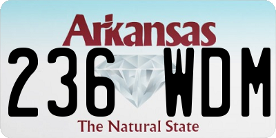 AR license plate 236WDM