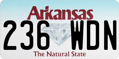 AR license plate 236WDN