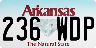 AR license plate 236WDP