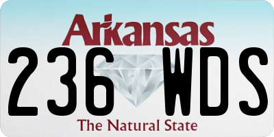 AR license plate 236WDS