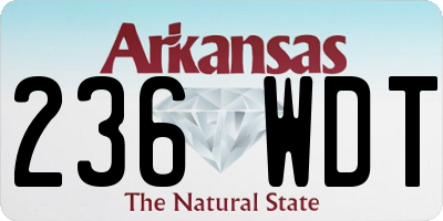 AR license plate 236WDT