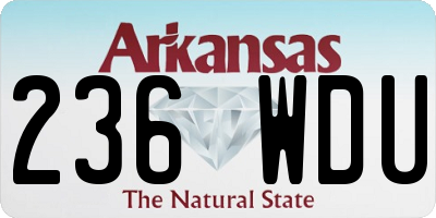 AR license plate 236WDU