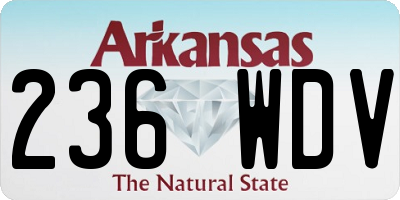 AR license plate 236WDV