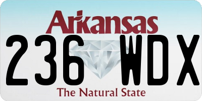 AR license plate 236WDX