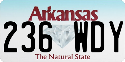 AR license plate 236WDY