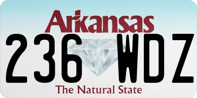 AR license plate 236WDZ