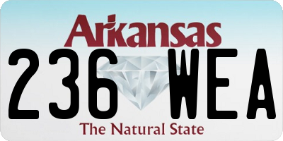 AR license plate 236WEA