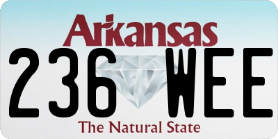 AR license plate 236WEE