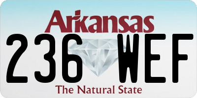 AR license plate 236WEF