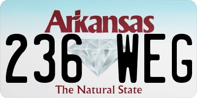 AR license plate 236WEG