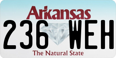 AR license plate 236WEH