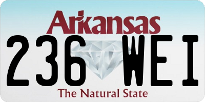 AR license plate 236WEI