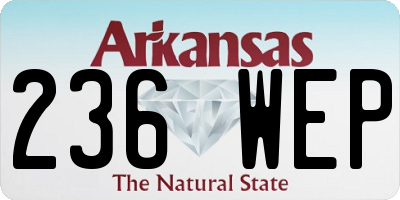 AR license plate 236WEP