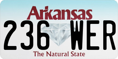 AR license plate 236WER