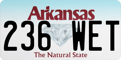 AR license plate 236WET
