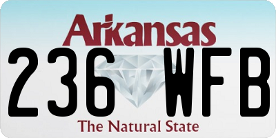 AR license plate 236WFB