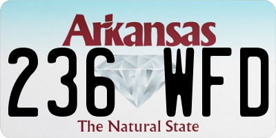 AR license plate 236WFD