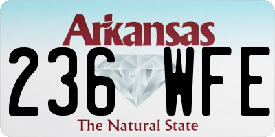 AR license plate 236WFE