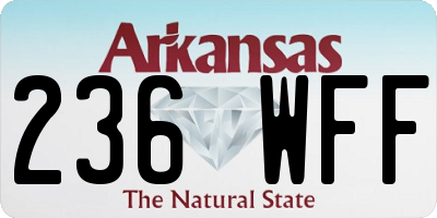 AR license plate 236WFF