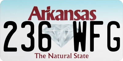 AR license plate 236WFG
