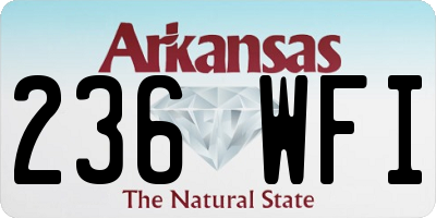 AR license plate 236WFI