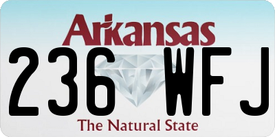 AR license plate 236WFJ