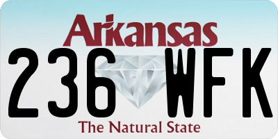 AR license plate 236WFK
