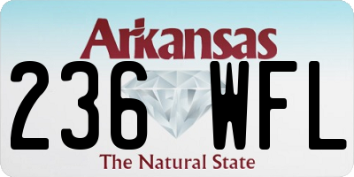 AR license plate 236WFL