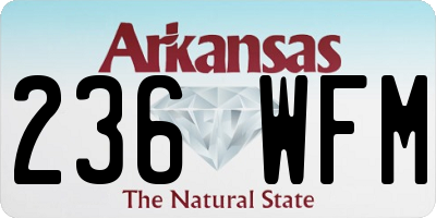 AR license plate 236WFM