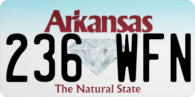 AR license plate 236WFN