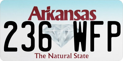 AR license plate 236WFP