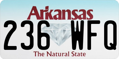 AR license plate 236WFQ