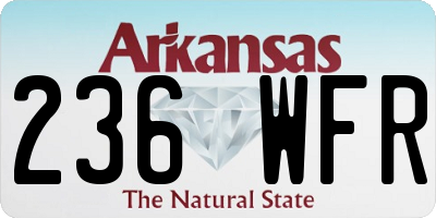 AR license plate 236WFR