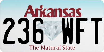 AR license plate 236WFT