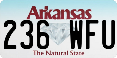 AR license plate 236WFU