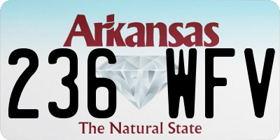 AR license plate 236WFV