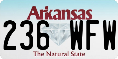 AR license plate 236WFW