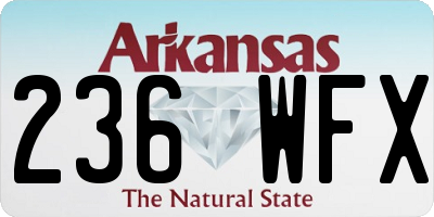 AR license plate 236WFX