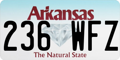 AR license plate 236WFZ