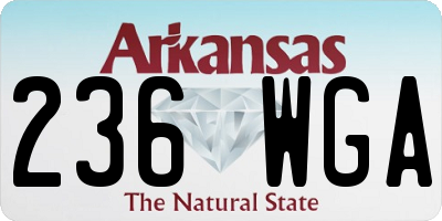 AR license plate 236WGA