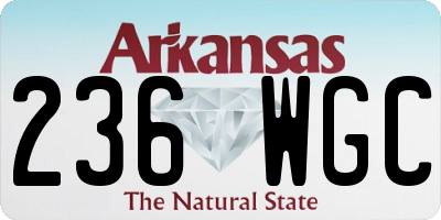 AR license plate 236WGC