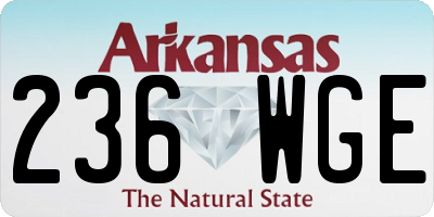 AR license plate 236WGE