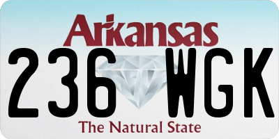 AR license plate 236WGK