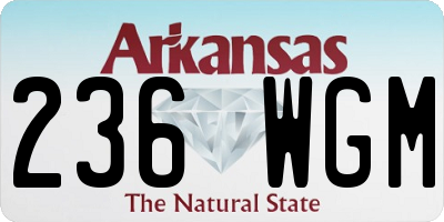 AR license plate 236WGM