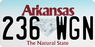 AR license plate 236WGN