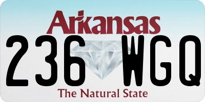 AR license plate 236WGQ