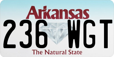 AR license plate 236WGT